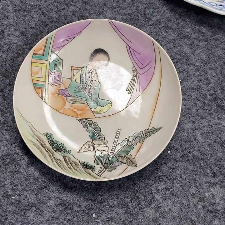 永*安粉彩盘子粉彩人物盘
