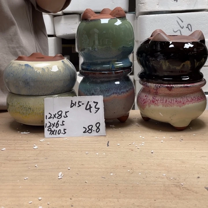 紫砂花盆多肉花盆微瑕43