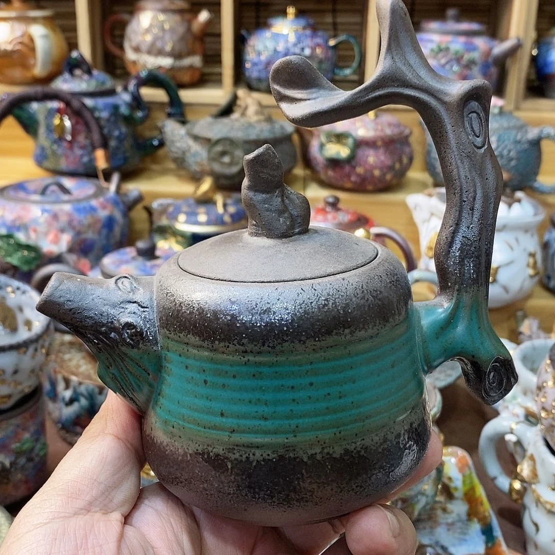 粗陶志野柴烧茶器