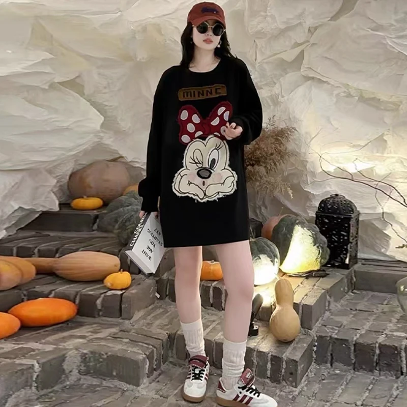 胖MM大码加肥加大时尚卡通显瘦遮肉2025秋冬新款减龄洋气T恤衫