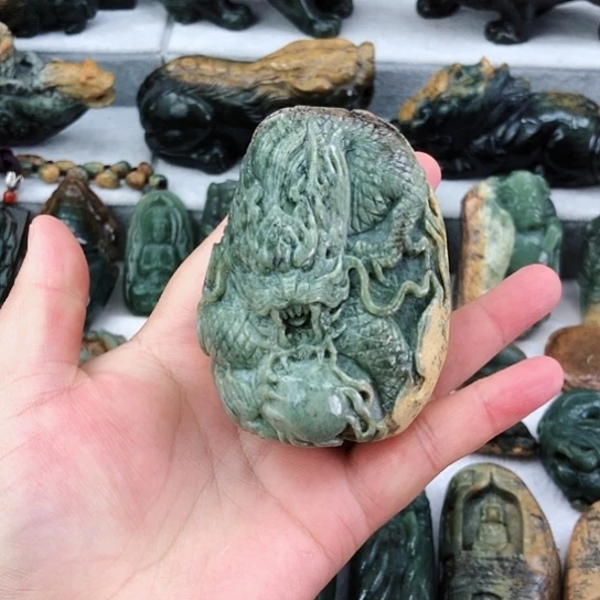岫岩河磨玉（透闪石质玉）未镶嵌把件