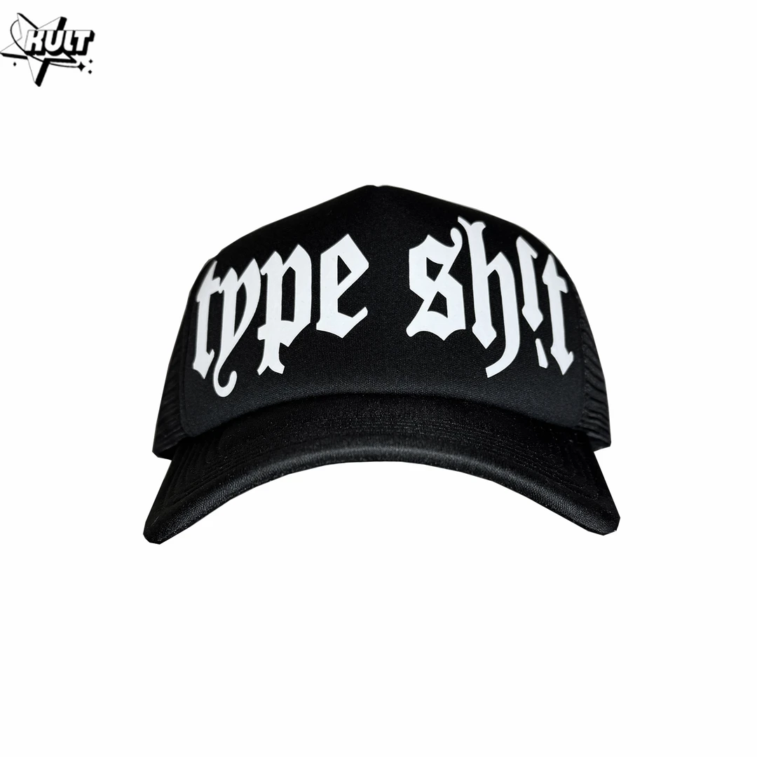 kult新款原创美式街头黑色字母弯檐帽男女街舞嘻哈卡车帽货车帽