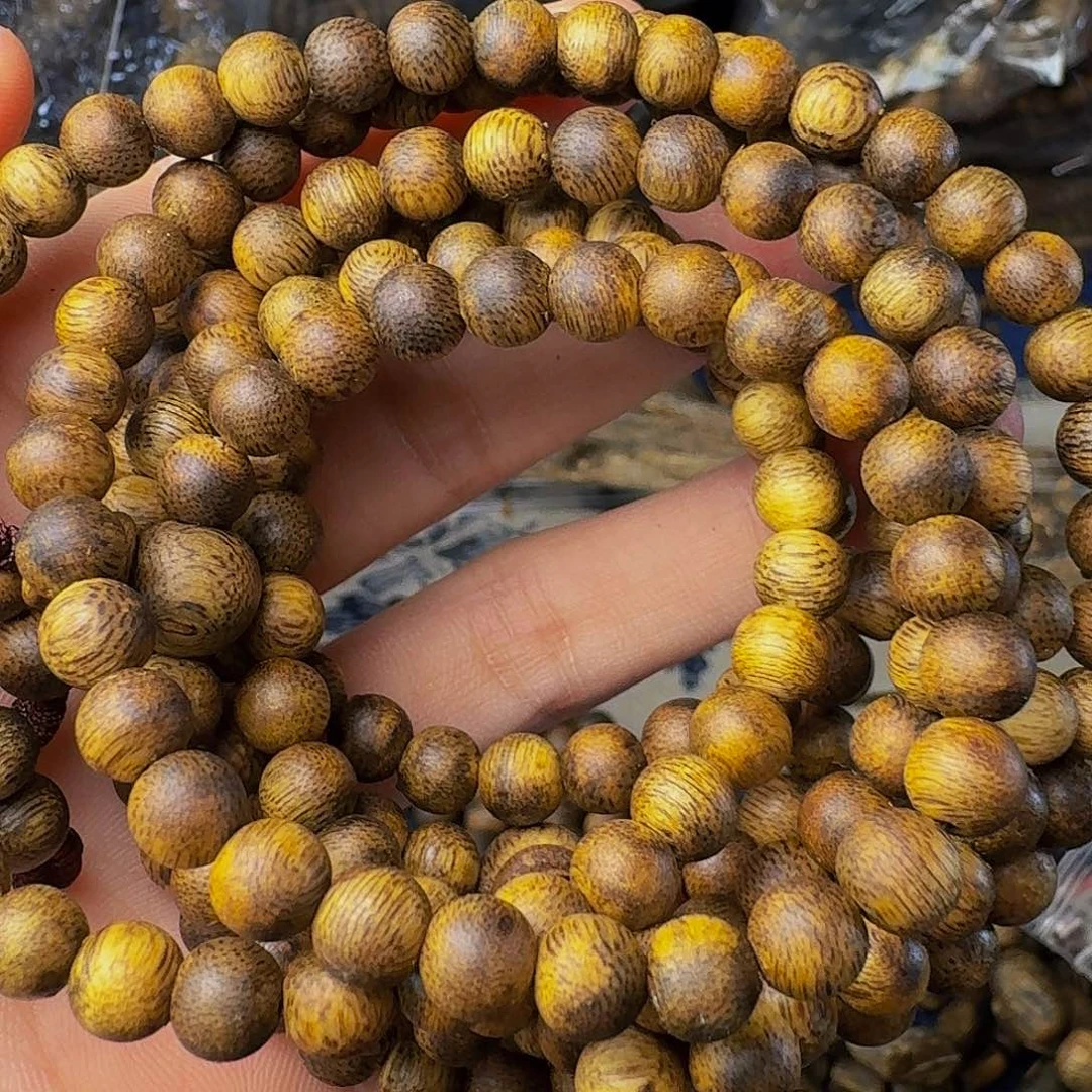 沉香手串老白棋卡六圆珠多样性发一