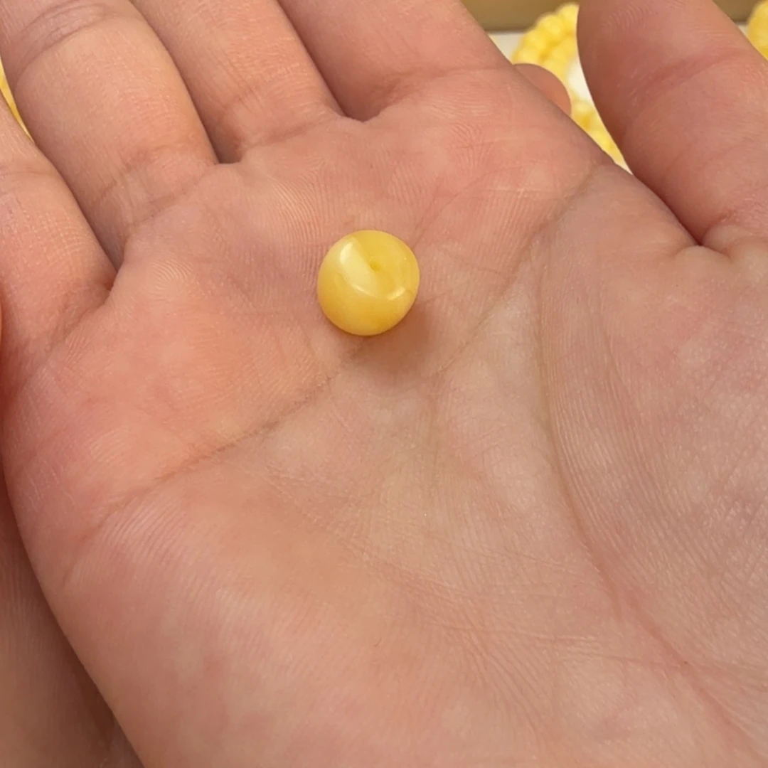 琥珀未镶嵌裸石天然蜜蜡8.9弹珠