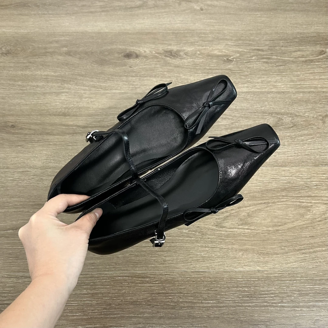 Dannyfrey新款浅口女鞋时尚一字带玛丽珍鞋低跟方头单鞋2.5CM