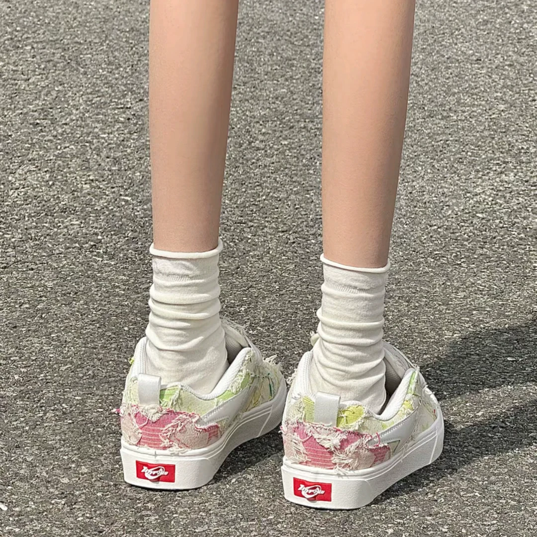 Tinmuu天牧闪电面包板鞋小香风增高情侣帆布鞋百搭厚底男女潮鞋