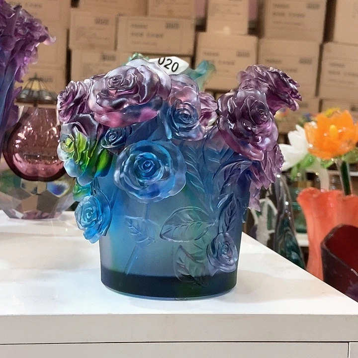 琉璃芬****2花瓶高14厘米口径10