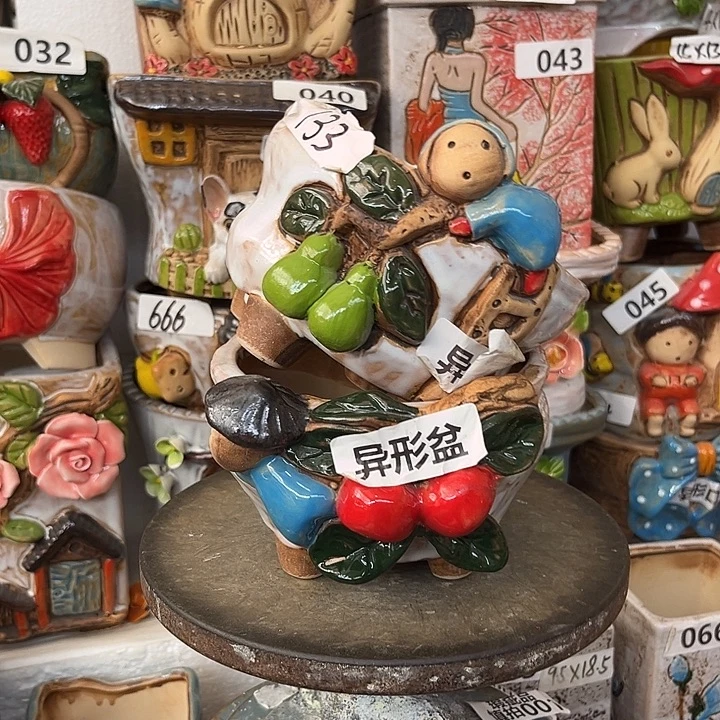 粗陶材质多肉花盆