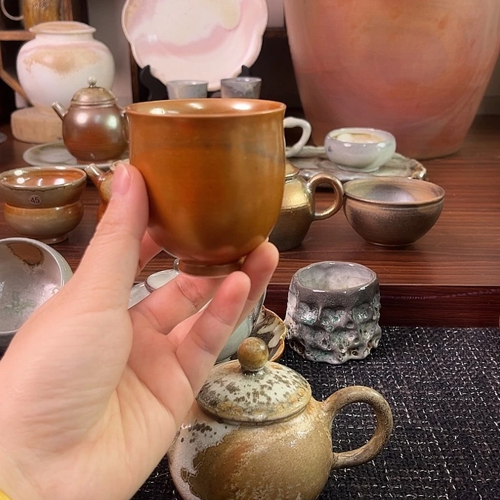 志野烧主人杯茶杯