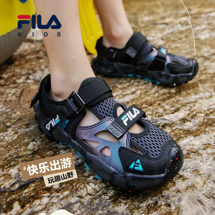 【新款萤火虫】斐乐儿童男女童透气穿搭包头运动童鞋夏K55B523802