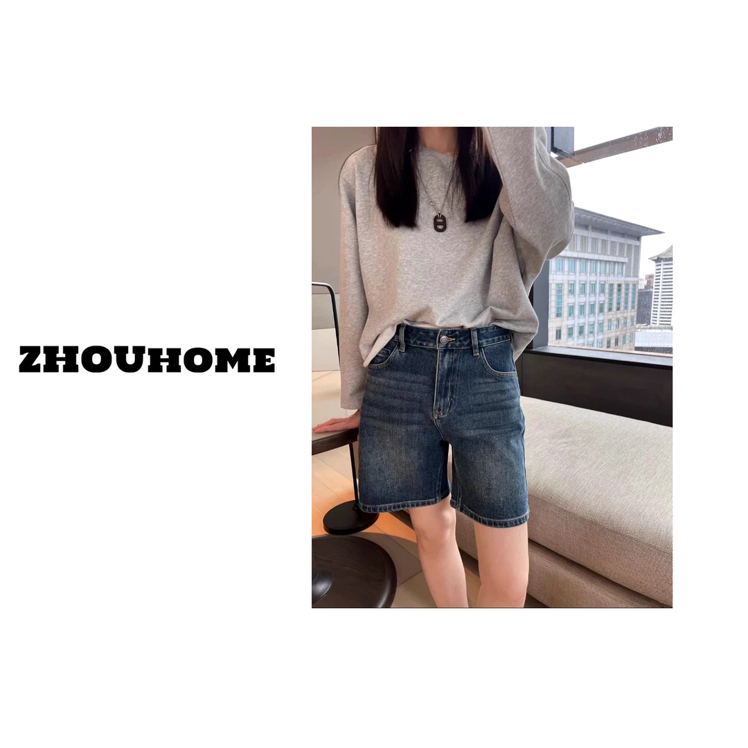 【周周服饰】深圳小众设计师款复古甜酷显瘦牛仔短裤女夏季2025新款