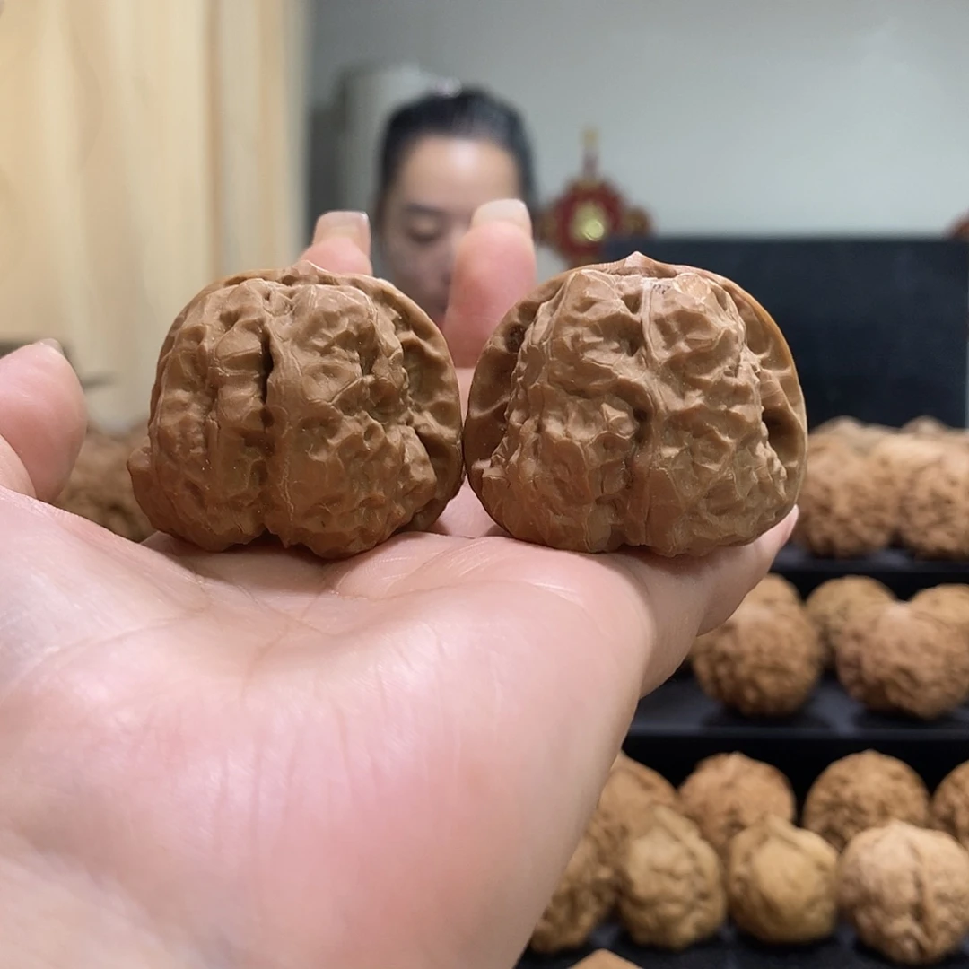 把件文玩核桃边41肚43蛤蟆头有修