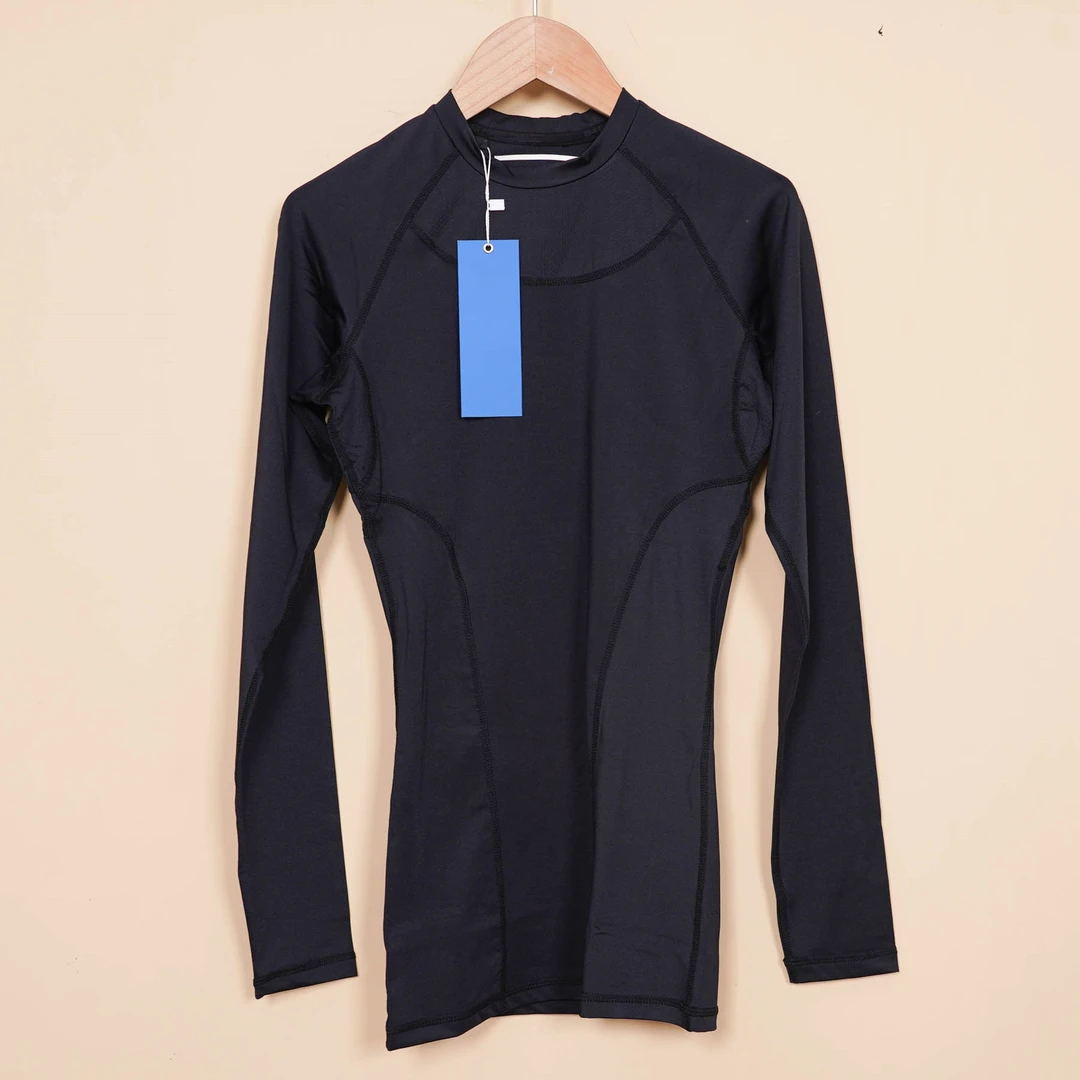 男士健身速干透气孔设计紧身高弹显瘦运动吸湿长袖圆领T恤款号J46