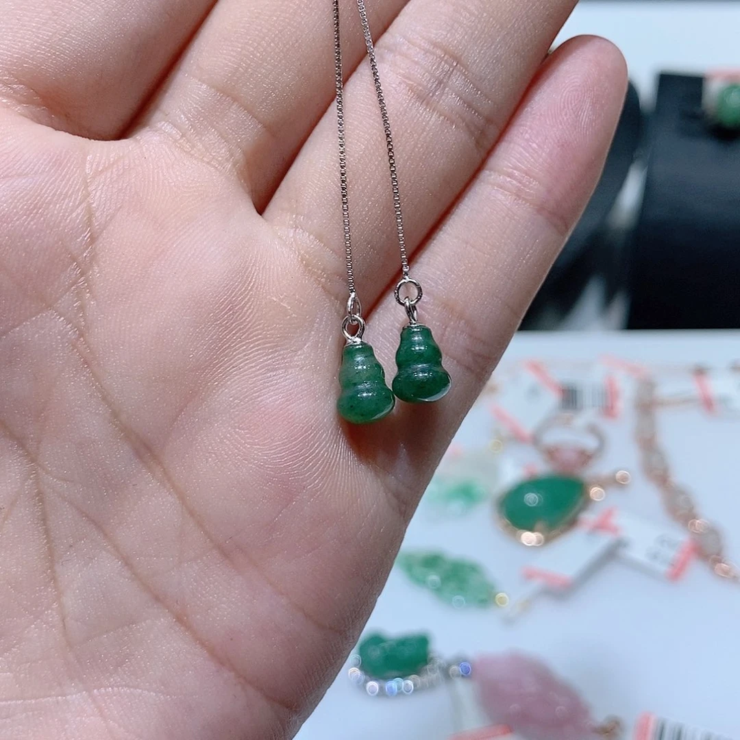 独山玉银S925镶嵌挂件