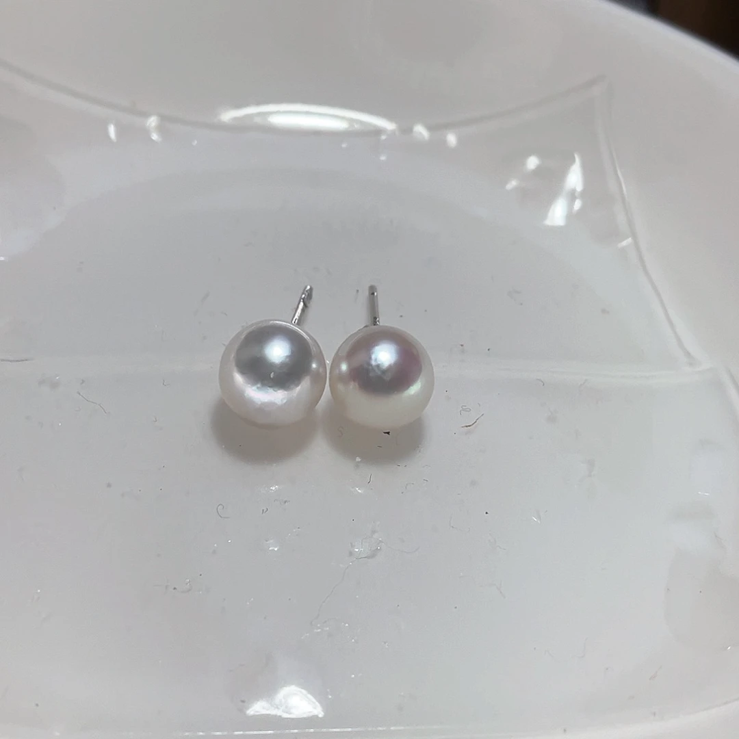 海水珍珠耳饰银S925镶嵌39