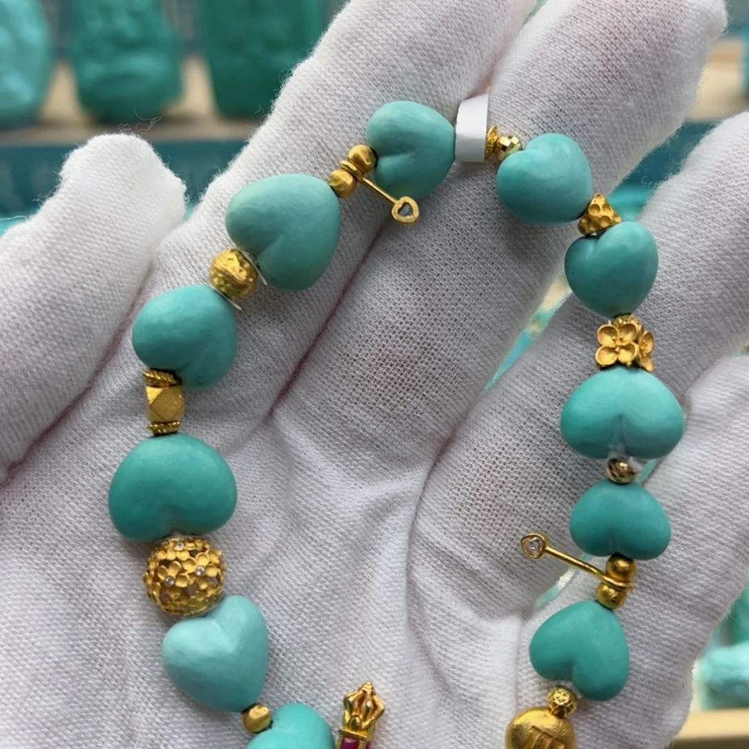 绿松石配饰18K金镶嵌