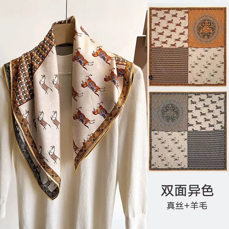 伊晶二店·【70丝毛方巾】秋冬款保温锁温防风舒适经典百搭时尚围巾