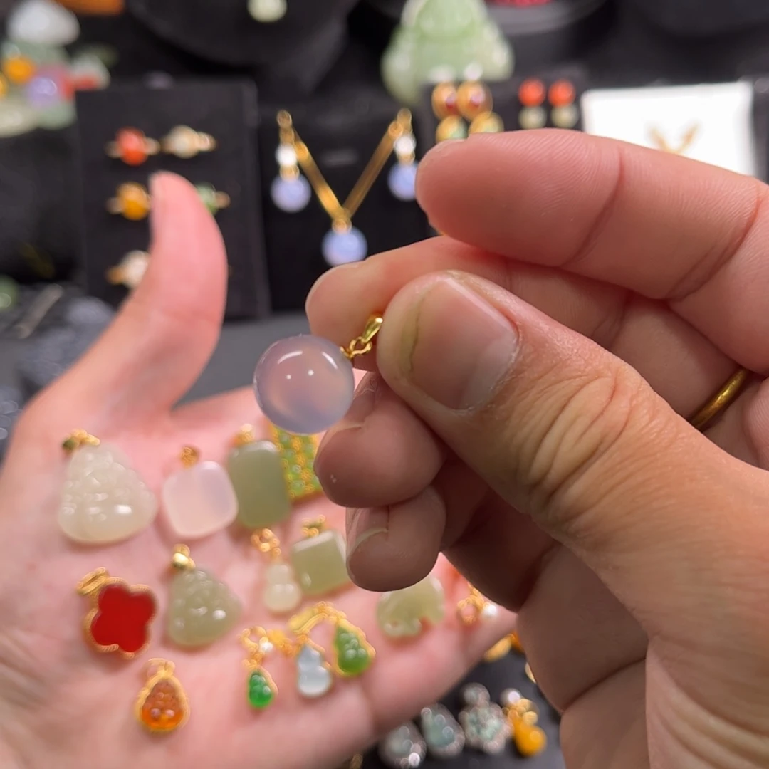 银S925镶嵌颈饰玛瑙/玉髓