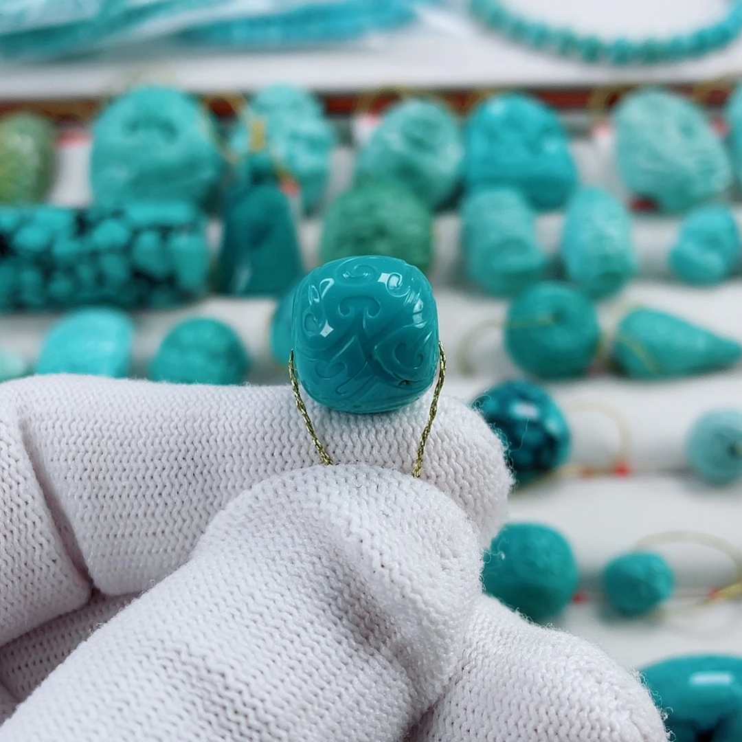 绿松石未镶嵌车挂直径14