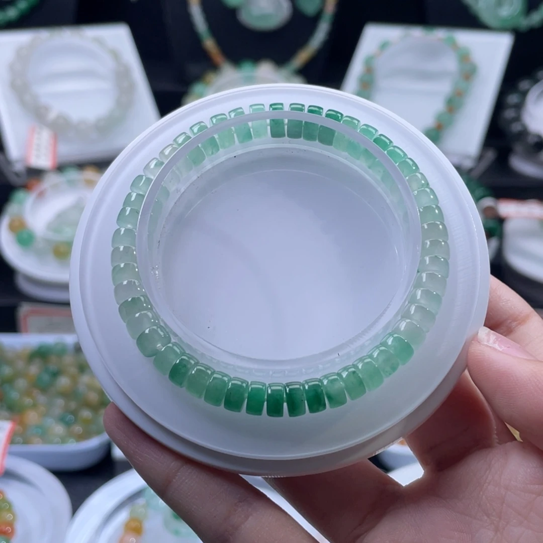 石英质玉（非洲翠）未镶嵌手串
