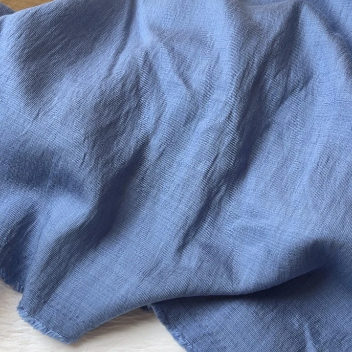 天丝（莱赛尔纤维）蓝色麻棉2米。