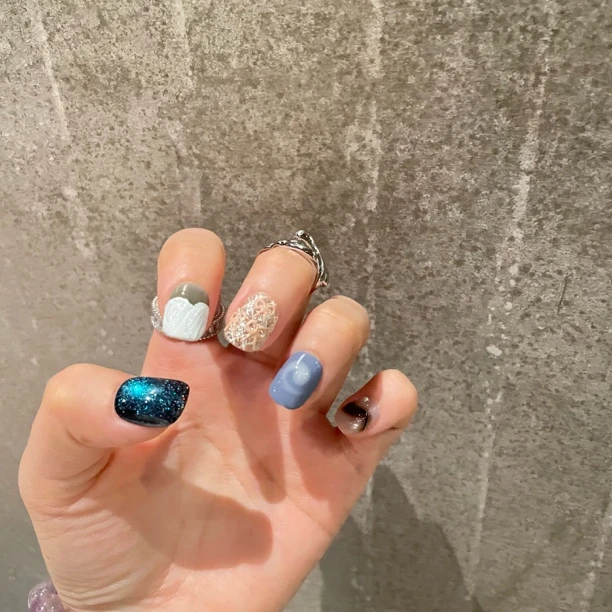 「幽蓝星空」G·F手工小众穿戴甲