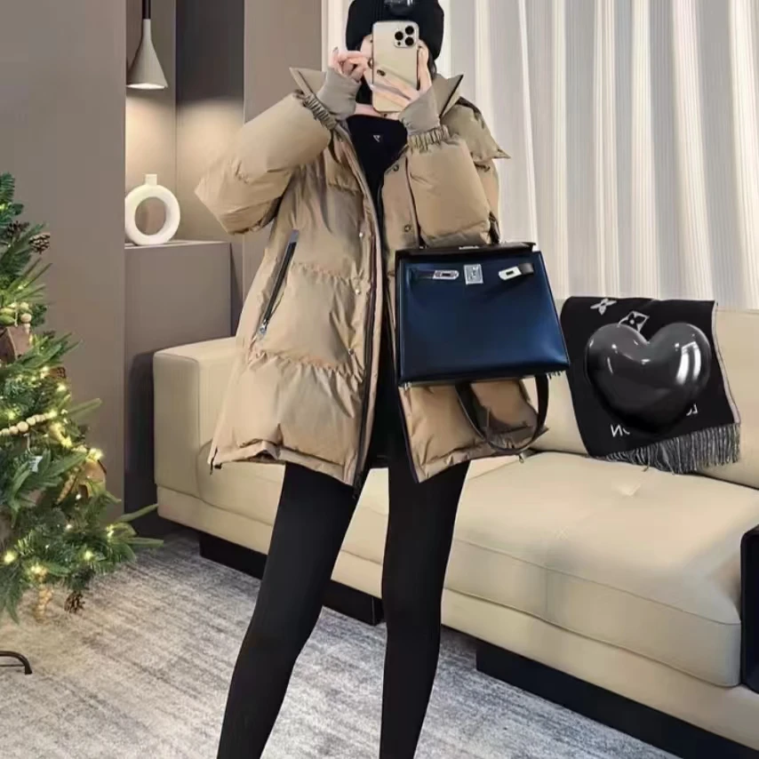 老板娘倩姐冬季新款90白鹅绒保暖舒适简约百搭时尚情侣款68F31