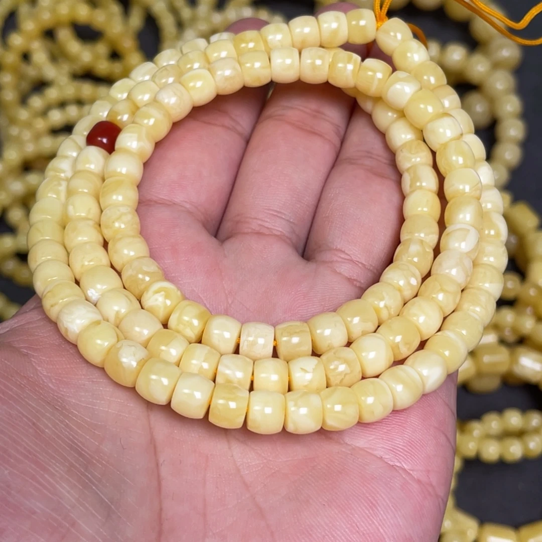 蜜蜡未镶嵌裸石蜜蜡佛珠7.3mm
