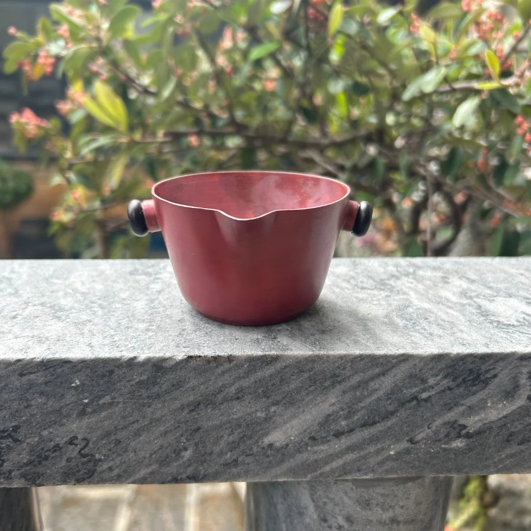 【永乐铜】纯紫铜手工淬火色工艺分茶器200ml公道杯