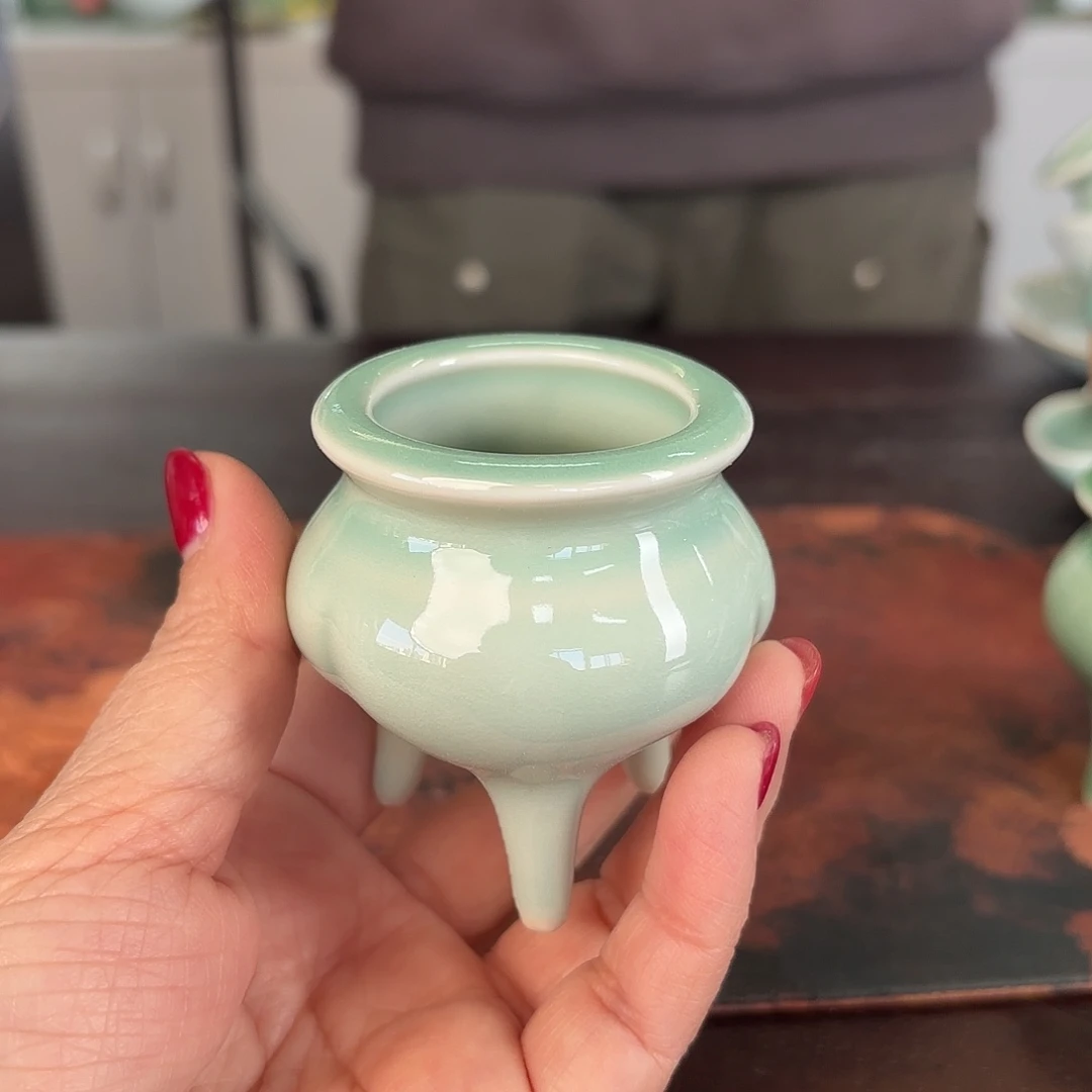 龙泉云间青瓷小米茶器