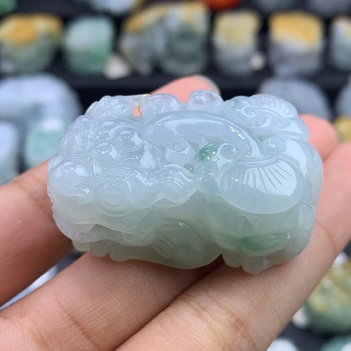 颈饰未镶嵌翡翠天然缅甸翡翠
