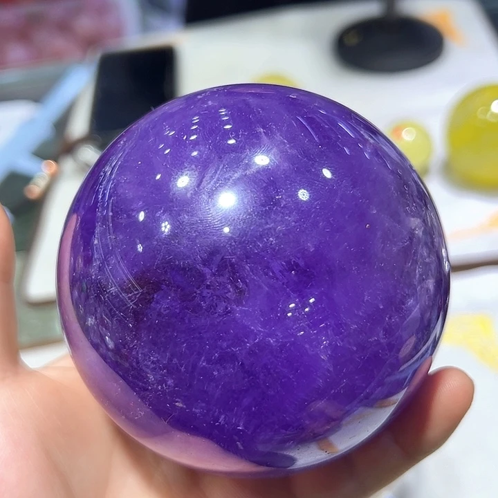紫晶天然水晶球未镶嵌