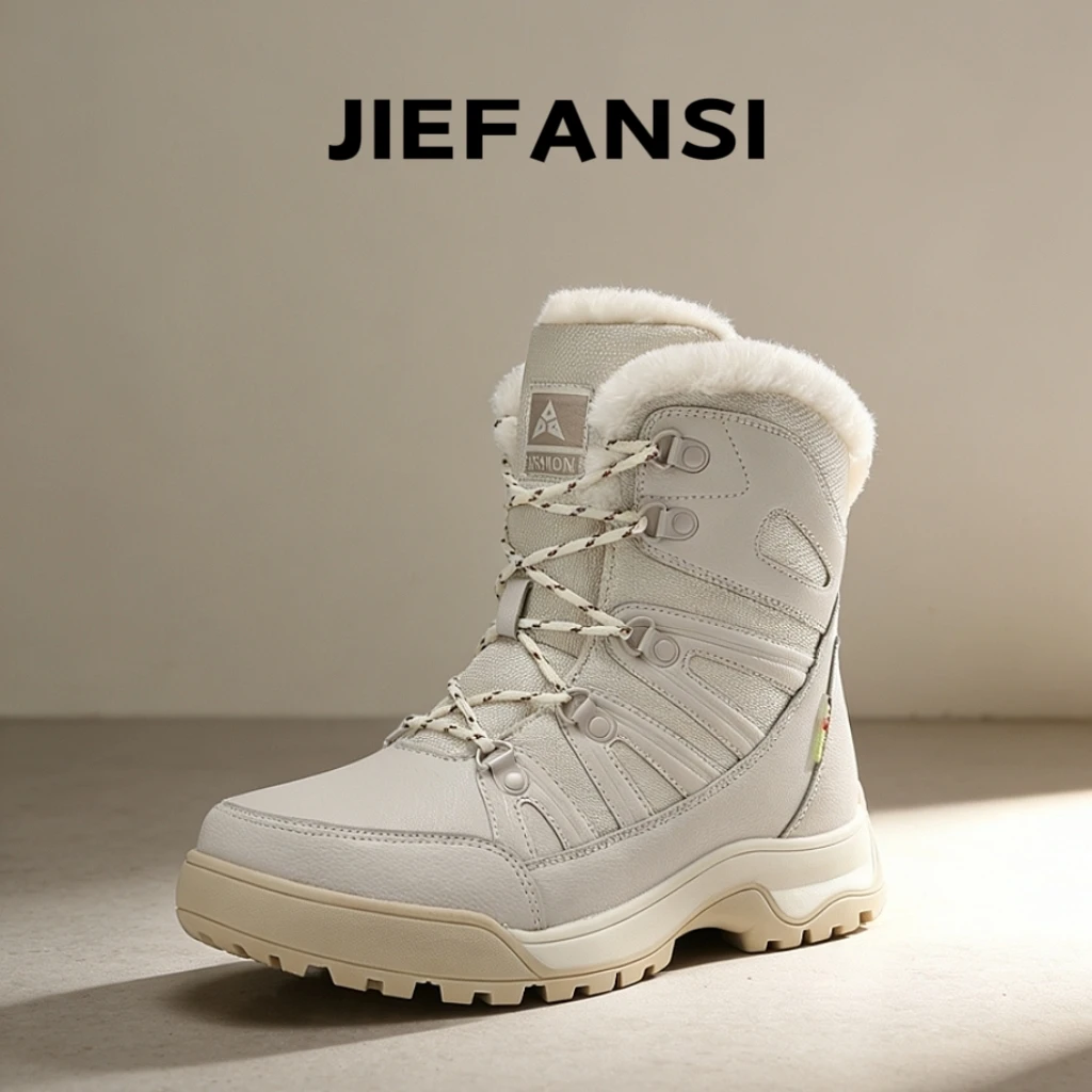 大码雪地靴女冬防滑棉鞋厚底加绒时尚加厚保暖东北棉靴抗寒雪地鞋