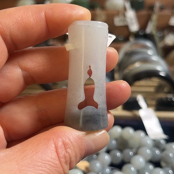 和田玉未镶嵌颈饰新疆和田玉青花籽悟到