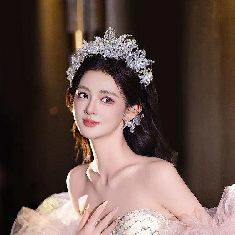 合金婚庆饰品 韩系仙美新娘结婚灵动蝴蝶公主新款跟妆头饰G0295T