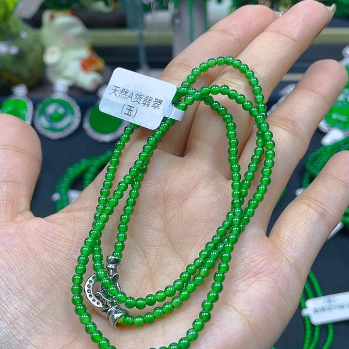 翡翠未镶嵌颈饰翡翠项链3