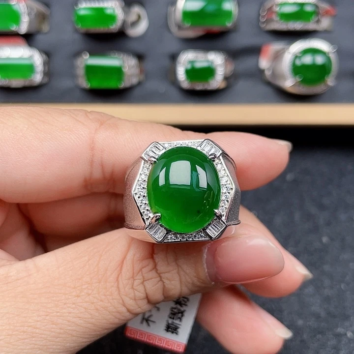 翡翠银S925镶嵌戒指编号，3942没运费险