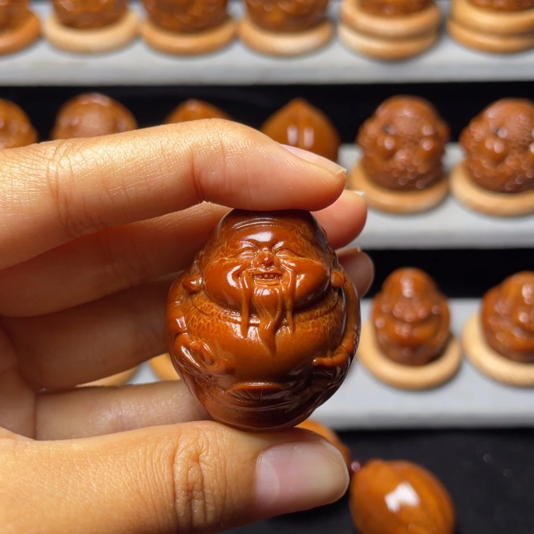 吊坠橄榄核光背财神单籽3.2