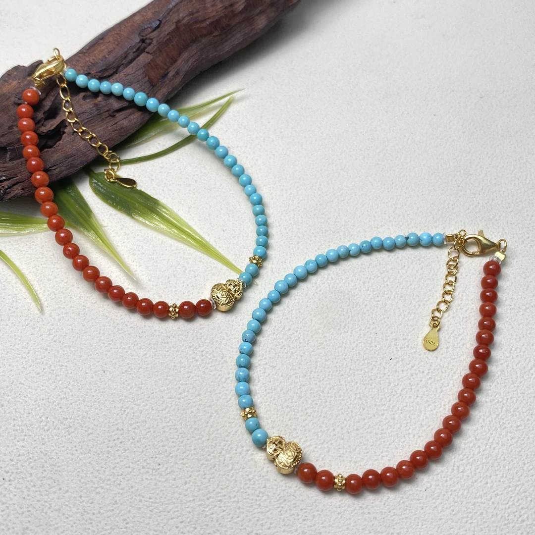【铭记珠宝】绿松石DIY手链16-DM225H80【多样性发一件】约2.5mm+