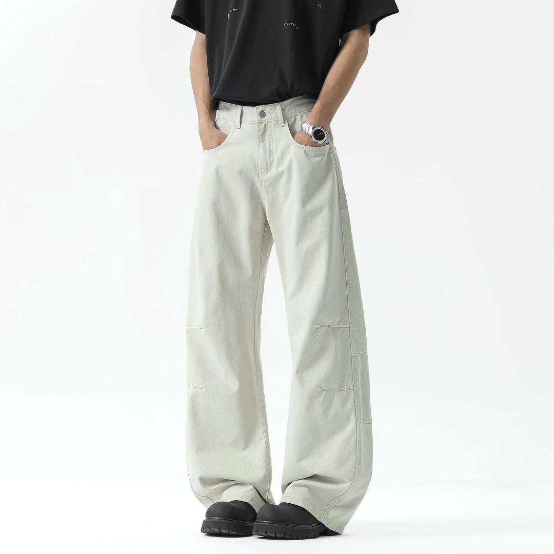 LIGGICC春秋新款美式弯刀休闲裤男女款高街潮流宽松直筒阔腿长裤