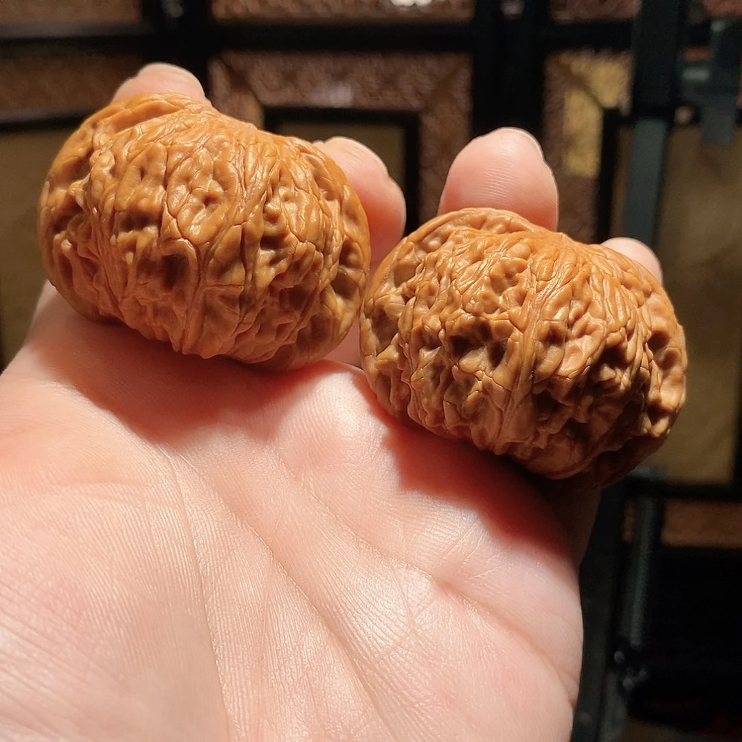 文玩核桃把件47磨盘全品