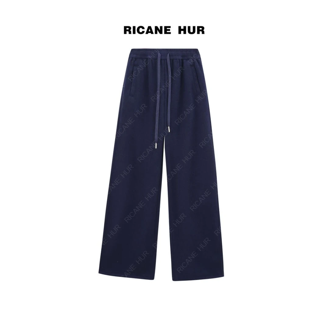 【小米专属】RICANE HUR新款"少女时代"百搭松紧腰加绒卫裤200035
