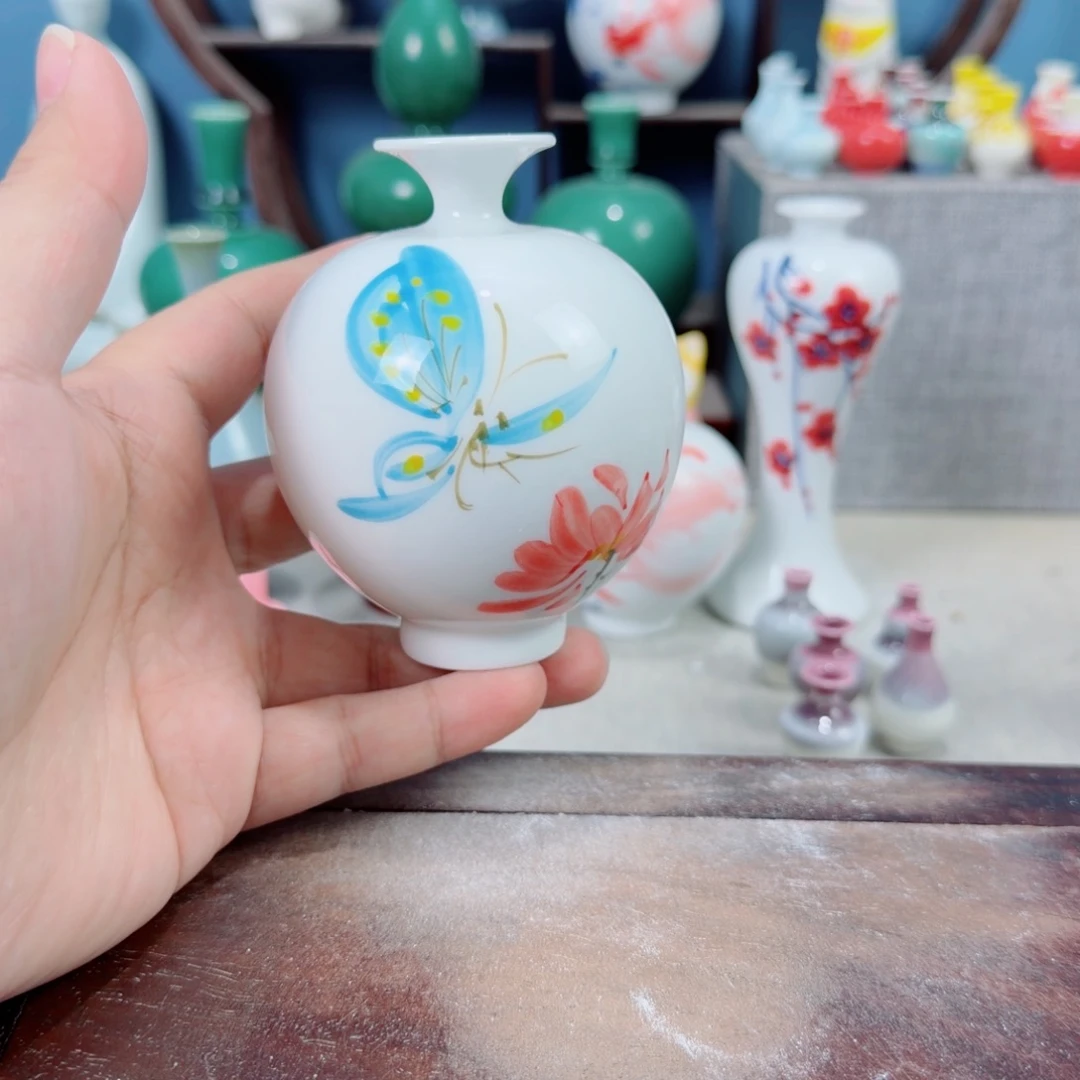 陶瓷手工小花器摆件