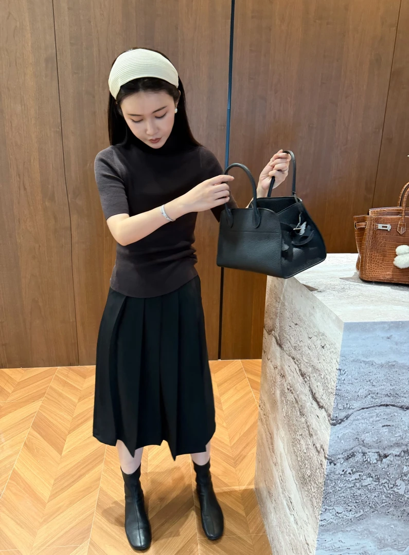 【松风】100绵羊毛秋季纯色时尚休闲百搭欧若风毛针织衫 YY551