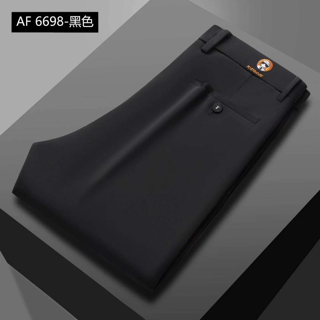 【老佛爷】高端男士秋冬季羊毛直筒商务休闲裤