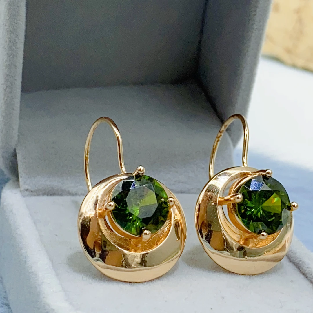 合金玻璃耳饰 maysirang  耳环aybaldak妈妈款耳环绿色 مايسىرەڭ