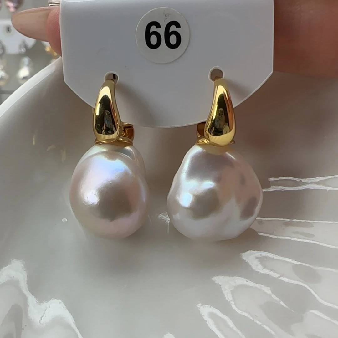 淡水珍珠耳饰银S925镶嵌