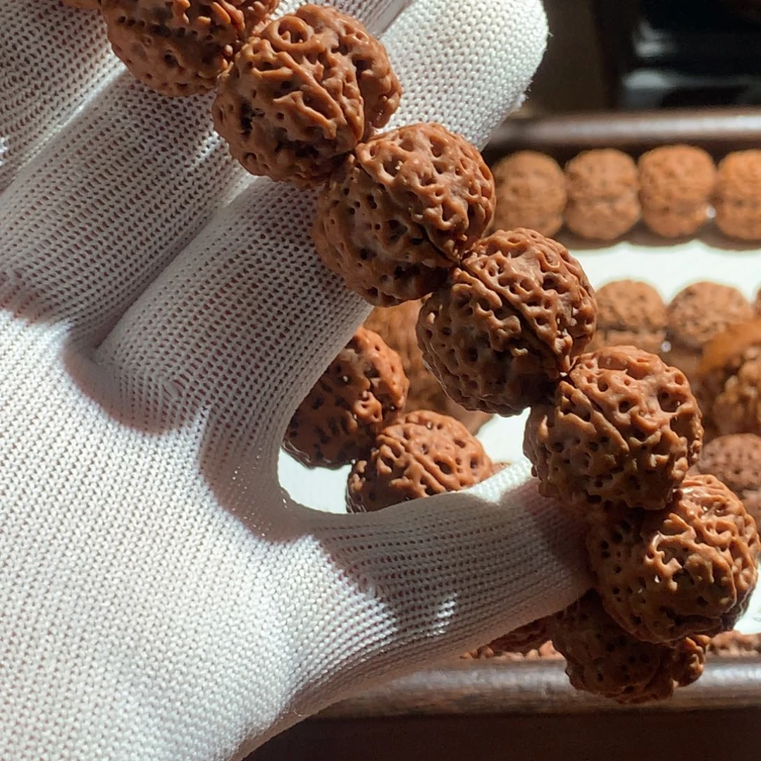 金刚菩提手串红皮五星蜂王22