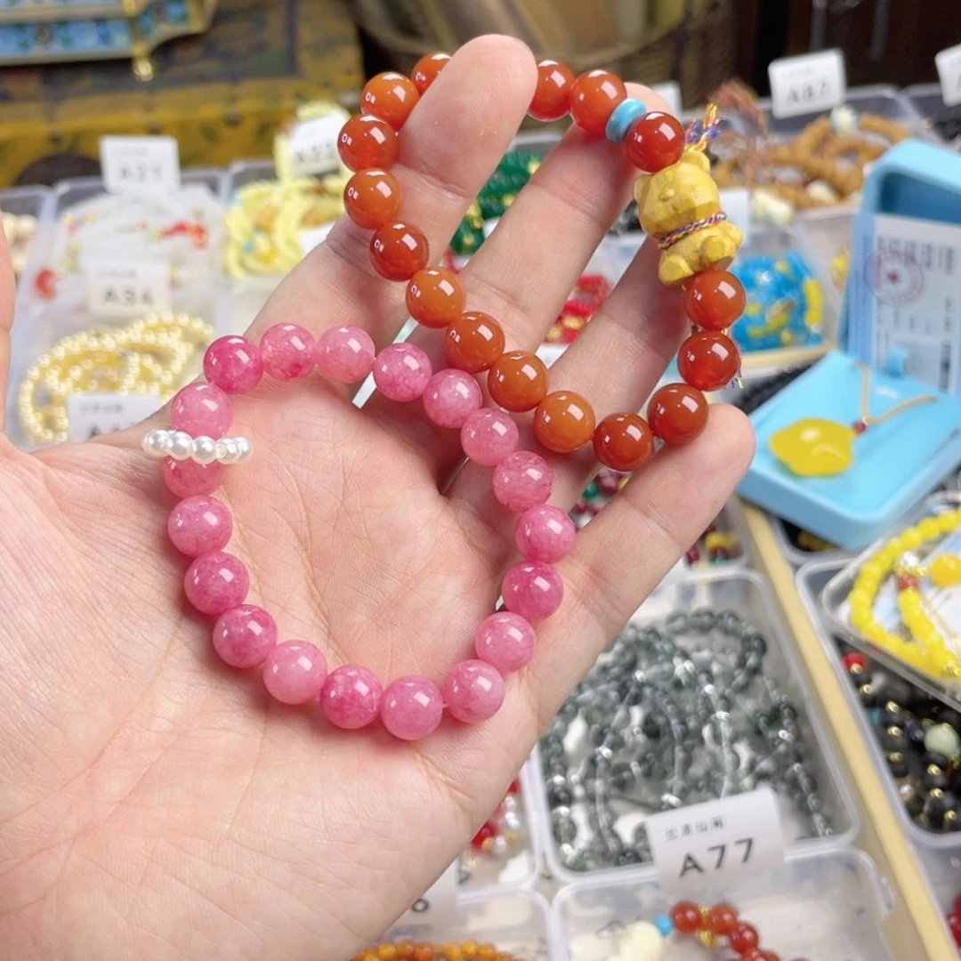 玛瑙手饰银S925镀金镶嵌