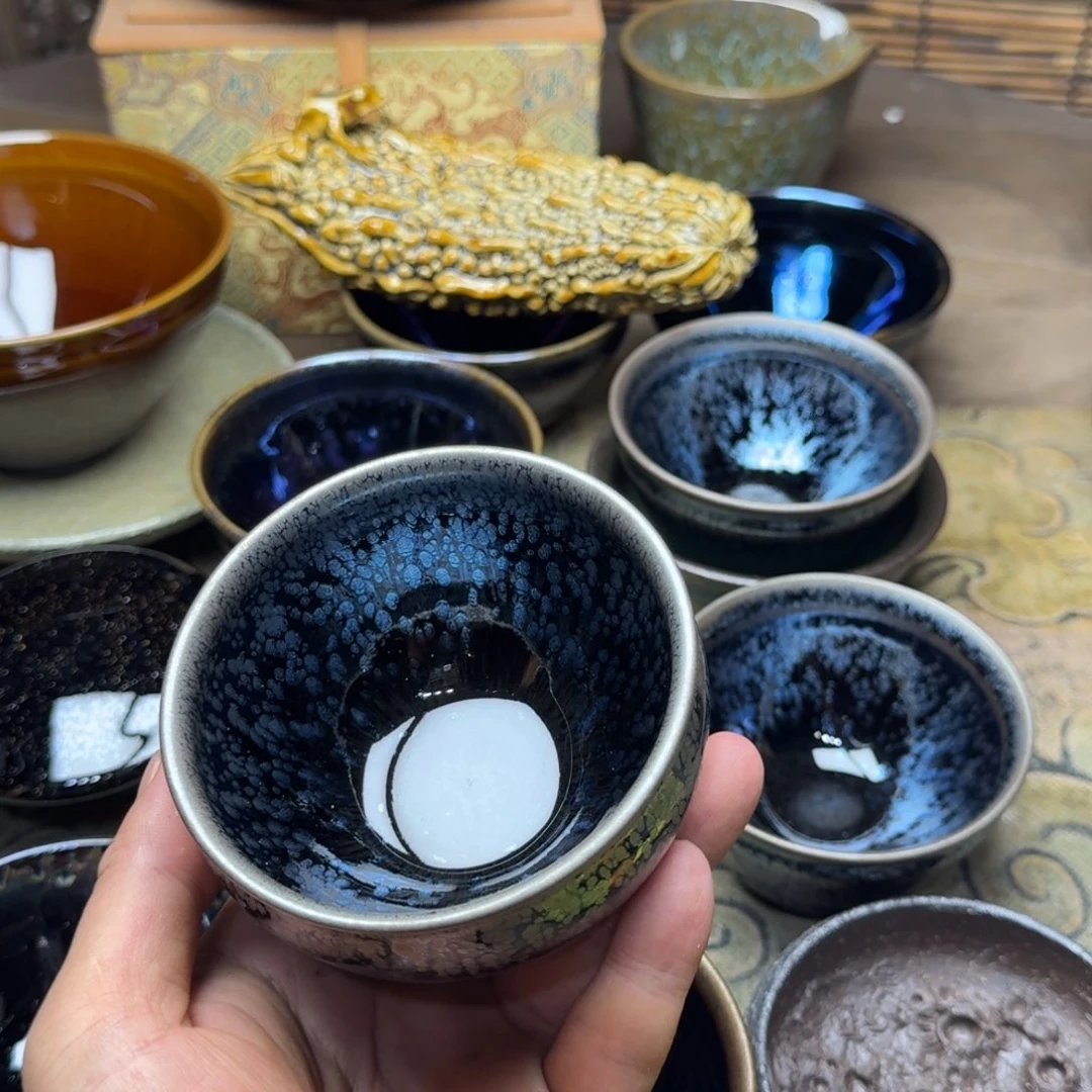 迃***幵茶盏建盏精品三有油滴